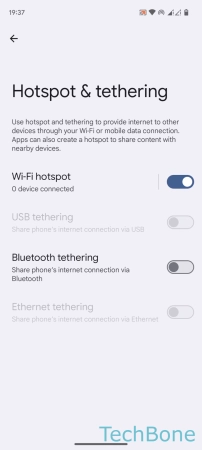 How to Turn On/Off Wi-Fi hotspot - Tap on  Wi-Fi hotspot 