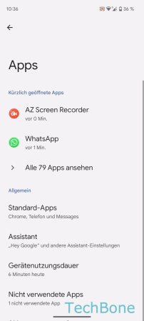 Apps - Tippe auf  Alle Apps ansehen 