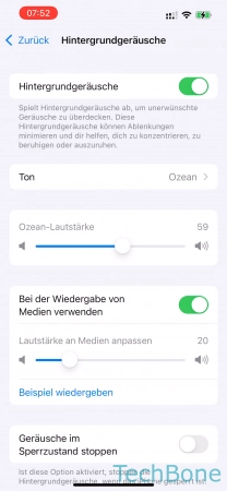 Ein-/Ausschalten - Passe gegebenenfalls die  Einstellungen  an