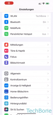 Schritt 2: Tippe auf Töne & Haptik Lautstärke für den Klingelton mit Tasten ändern - Tippe auf Töne & Haptik