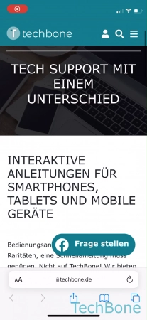 Adresse kopieren - Tippe auf  Teilen 