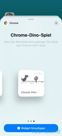Widget hinzufügen - Wähle das gewünschte  Widget  aus