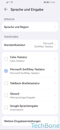 Pop-up bei Tastendruck - Tippe auf  Microsoft SwiftKey-Tastatur 