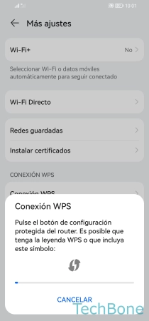 Conectar mediante WPS - Pulsa el  Botón WPS en el router 