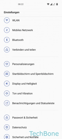 Schritt 2: Tippe auf Display und Helligkeit Ein-/ausschalten - Tippe auf Display und Helligkeit