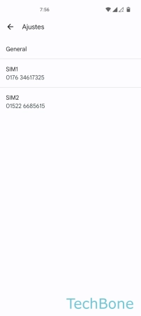 Mensajes en la Tarjeta SIM - Selecciona una  Tarjeta   SIM   (doble SIM) 