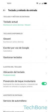 Paso 4: Presiona Gestionar teclados Activar o desactivar Dictado por voz de Google - Presiona Gestionar teclados