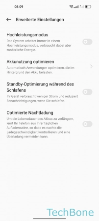 Schritt 4: Aktiviere oder deaktiviere Optimierte Nachtladung Optimierte Nachtladung - Aktiviere oder deaktiviere Optimierte Nachtladung