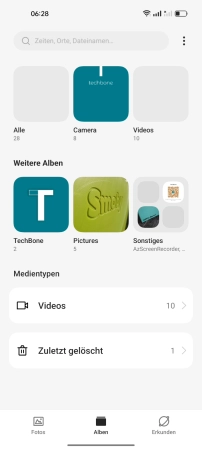 Schritt-3 Tippe und halte ein Album Alben in Ordner gruppieren - Tippe und halte ein Album