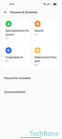 Schritt 3: Tippe auf Datenschutz-Passwort Einrichten - Tippe auf Datenschutz-Passwort