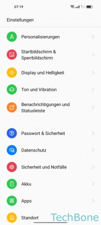Schritt 2: Tippe auf Passwort & Sicherheit Sicherheitsfrage ändern - Tippe auf Passwort & Sicherheit