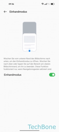 Schritt 4: Aktiviere oder deaktiviere Einhandmodus Einhandmodus aktivieren oder deaktivieren - Aktiviere oder deaktiviere Einhandmodus