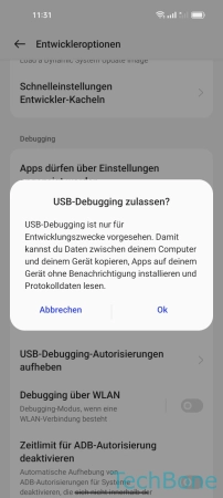 Schritt-5 Tippe auf OK USB-Debugging - Tippe auf OK