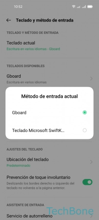 Paso 5: Selecciona un Teclado Establecer un Teclado como predeterminado - Selecciona un Teclado