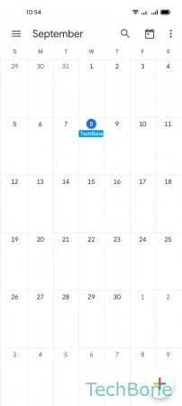 How to Change Calendar view - Open the  Menu 