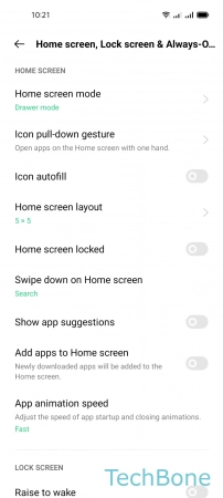 How to Change Grid Size on Home Screen - Tap on  Home screen layout 