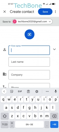 How to Create a new Contact - Enter a  Name 