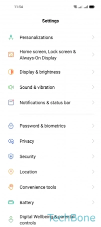 How to Delete Face data - Tap on  Password & biometrics 