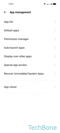 How to Force Stop an App - Tap on  App list 