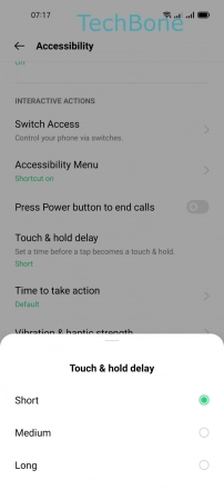 How to Set Touch & hold delay - Choose  Short ,  Medium  or  Long 
