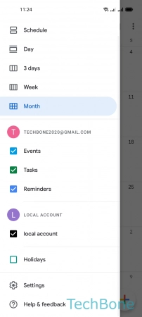 How to Show/Hide Declined events in Calendar - Tap on  Settings 