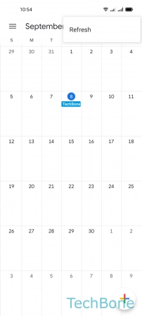 How to Sync Calendar manually - Tap on  Refresh 