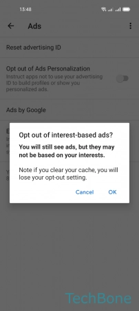 How to Turn On/Off Personalized Ads - Tap on  OK 