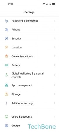 How to Turn On Power saver automatically at specified battery level - Tap on  Battery 