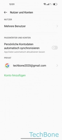 Schritt 3: Tippe auf Konto hinzufügen Hinzufügen - Tippe auf Konto hinzufügen