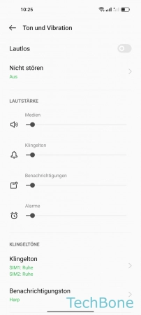 Schritt 3: Lege die Lautstärke für Alarme fest Wecker - Lege die Lautstärke für Alarme fest
