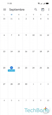 Paso 2: Abre el Menú Mostrar u ocultar los Números de semana en el Calendario - Abre el Menú
