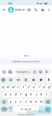 Schritt-5 Gib eine Textnachricht ein SMS senden - Gib eine Textnachricht ein