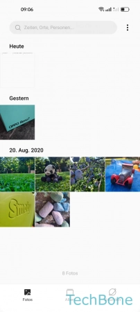 Schritt 2: Tippe auf Alben Papierkorb der Galerie leeren - Tippe auf Alben