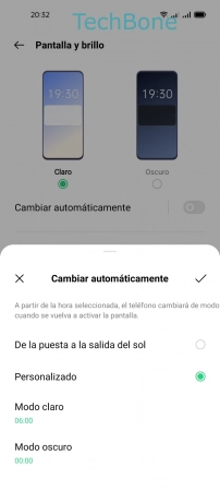 Paso 5: Establece la Hora de Modo claro/oscuro Programar el Modo oscuro - Establece la Hora de Modo claro/oscuro