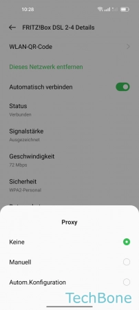 Schritt 5: Wähle Manuell oder Autom. Konfiguration Proxy-Server einrichten - Wähle Manuell oder Autom. Konfiguration