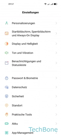 Schritt 2: Tippe auf Sicherheit