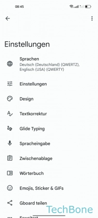 Schritt 5: Öffne die Einstellungen Sprachwechseltaste - Öffne die Einstellungen