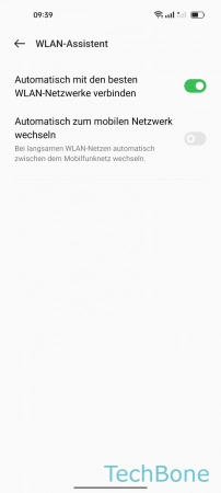 Schritt 4: Aktiviere oder deaktiviere Automatisch mit den besten WLAN-Netzwerken verbinden Automatisch mit bestem WLAN verbinden - Aktiviere oder deaktiviere Automatisch mit den besten WLAN-Netzwerken verbinden