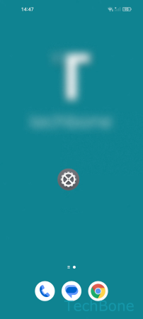 Schritt-2 Schiebe die App an die gewünschte Position und lasse dann los Verschieben - Schiebe die App an die gewünschte Position und lasse dann los