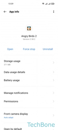 Clear App Cache - Tap on  Storage usage 