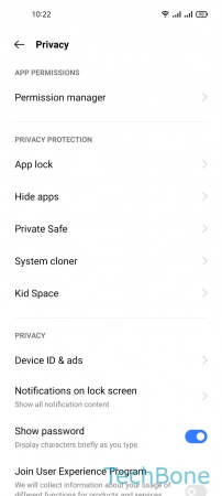 Hide Apps - Tap on  Hide apps 