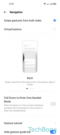 How to Set Navigation via Buttons or Gestures - Choose  Swipe gestures from both sides  or  Virtual buttons 