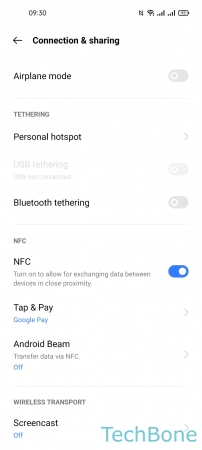 How to Turn On/Off Android Beam - Tap on  Android Beam 