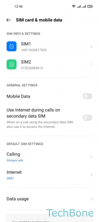 Manual Network Selection - Choose a  SIM card   (Dual SIM) 