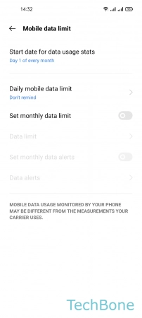 Set Daily Data Limit - Tap on  Daily mobile data limit 