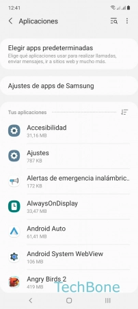 Paso 3: Abre el menú de tres puntos Acceso especial de aplicaciones - Abre el menú de tres puntos