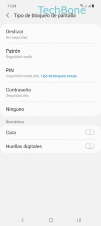 Paso 5: Activa Huellas digitales Activar desbloqueo por huella digital - Activa Huellas digitales