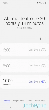 Activar o desactivar una alarma - Activa o desactiva una  alarma 