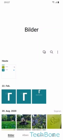 Alben in Ordner gruppieren - Tippe auf  Alben 