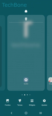 Paso 2: Desliza hasta llegar a la última pantalla de inicio Agregar una Pantalla de inicio - Desliza hasta llegar a la última pantalla de inicio